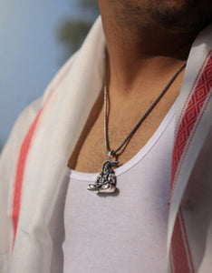 Hanuman Silver Locket With Oxidised Silver Chain darling lifestyle