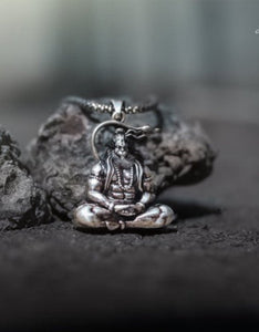 Hanuman Silver Locket With Oxidised Silver Chain darling lifestyle