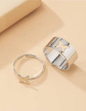 Silver - Plated Butterfly Rings for Couples Sterling Silver Ring Set darling lifestyle