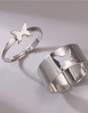 Silver - Plated Butterfly Rings for Couples Sterling Silver Ring Set darling lifestyle