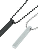 Stick Stainless Steel Black Silver Locket Pendant Necklace Chain For Boys and Men Unisex darling lifestyle